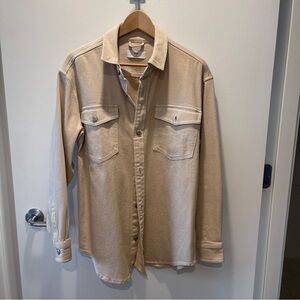 NEW never worn - Cream TNA Denim Shacket - Size Small